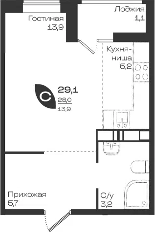 Планировка Студии