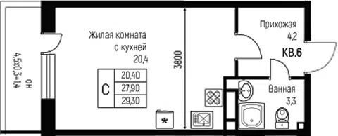 Планировка Студии