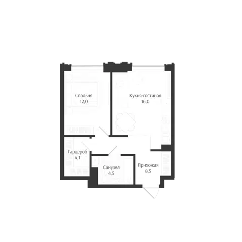 Планировка 2Е-к.кв