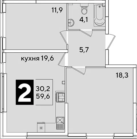 Планировка 3Е-к.кв