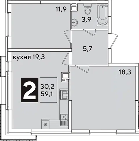 Планировка 3Е-к.кв