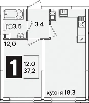 Планировка 2Е-к.кв
