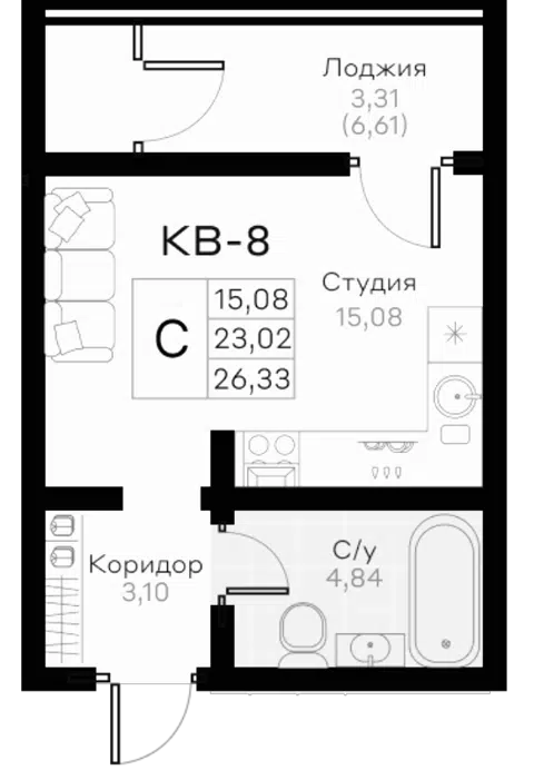 Планировка Студии