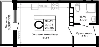 Планировка Студии