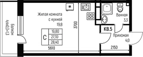 Планировка Студии