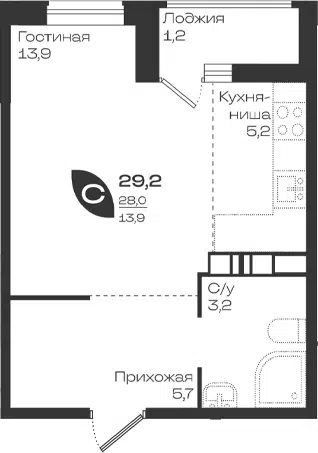 Планировка Студии