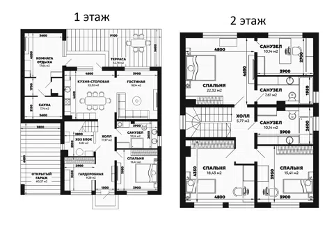 Планировка Коттеджи