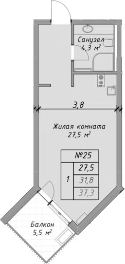 Планировка Студии