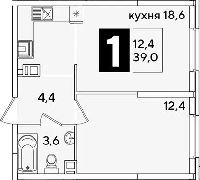 Планировка 2Е-к.кв