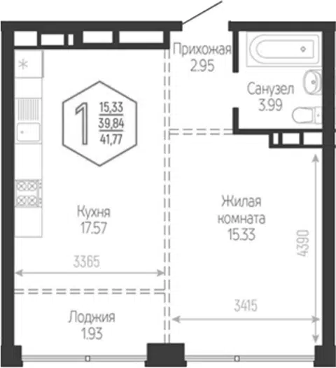 Планировка 2Е-к.кв