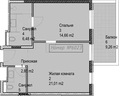 Планировка 2Е-к.кв
