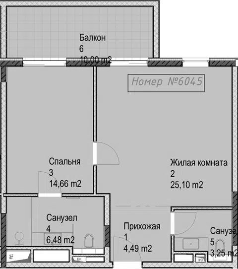 Планировка 2Е-к.кв