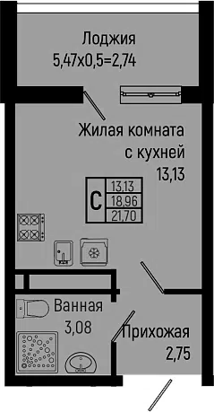 Планировка Студии