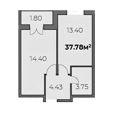 Планировка 1-к.кв