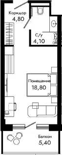 Планировка Студии