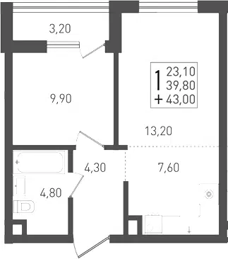 Планировка 2Е-к.кв