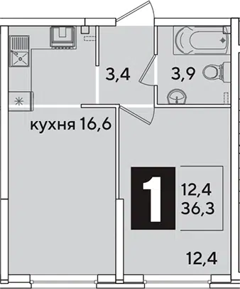 Планировка 2Е-к.кв