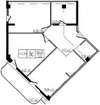 Планировка 3Е-к.кв