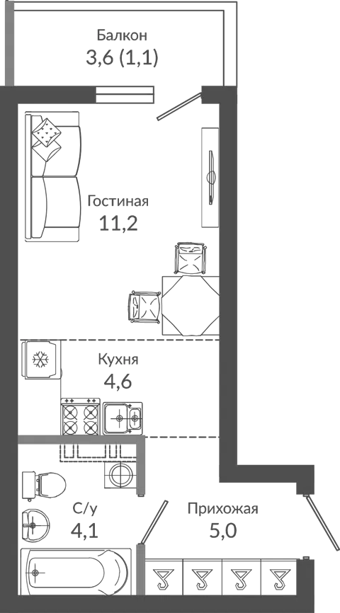 Планировка Студии