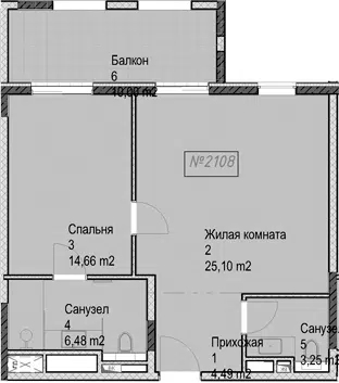 Планировка 2Е-к.кв