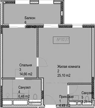 Планировка 2Е-к.кв