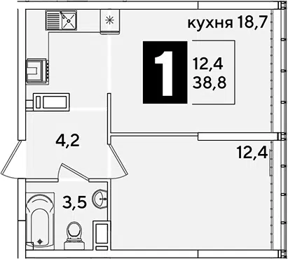 Планировка 2Е-к.кв