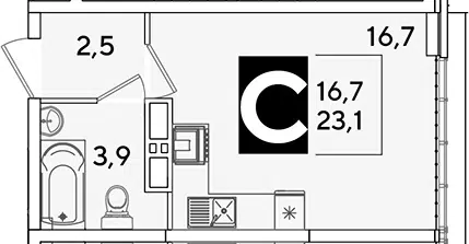 Планировка Студии