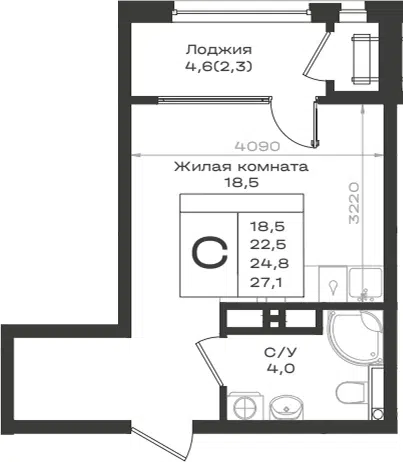 Планировка Студии