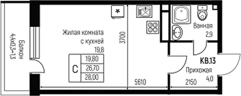 Планировка Студии