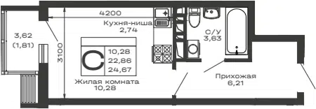 Планировка Студии