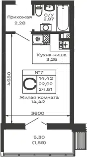 Планировка Студии