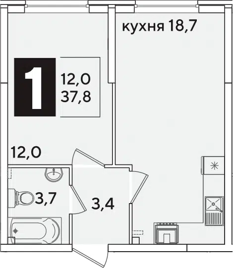 Планировка 2Е-к.кв