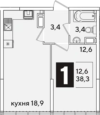 Планировка 2Е-к.кв