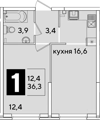Планировка 2Е-к.кв