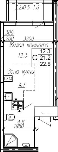 Планировка Студии