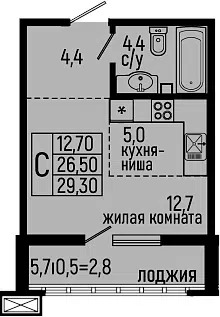 Планировка Студии