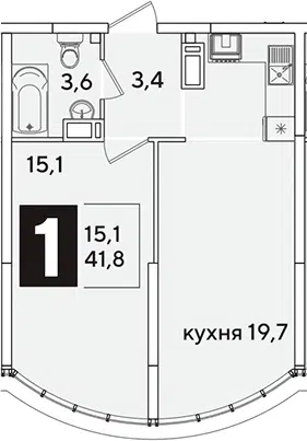 Планировка 2Е-к.кв