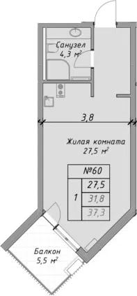 Планировка Студии