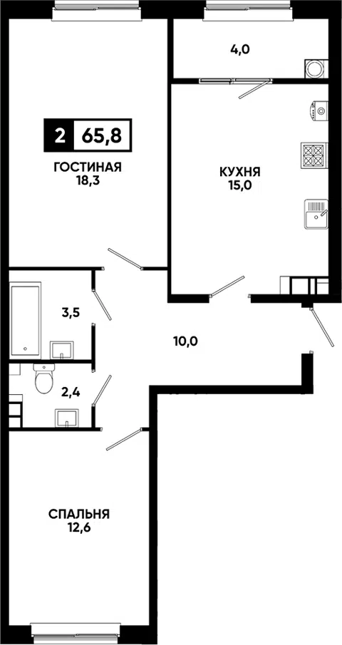 Планировка 2-к.кв