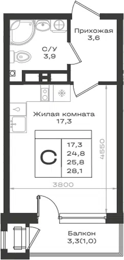 Планировка Студии