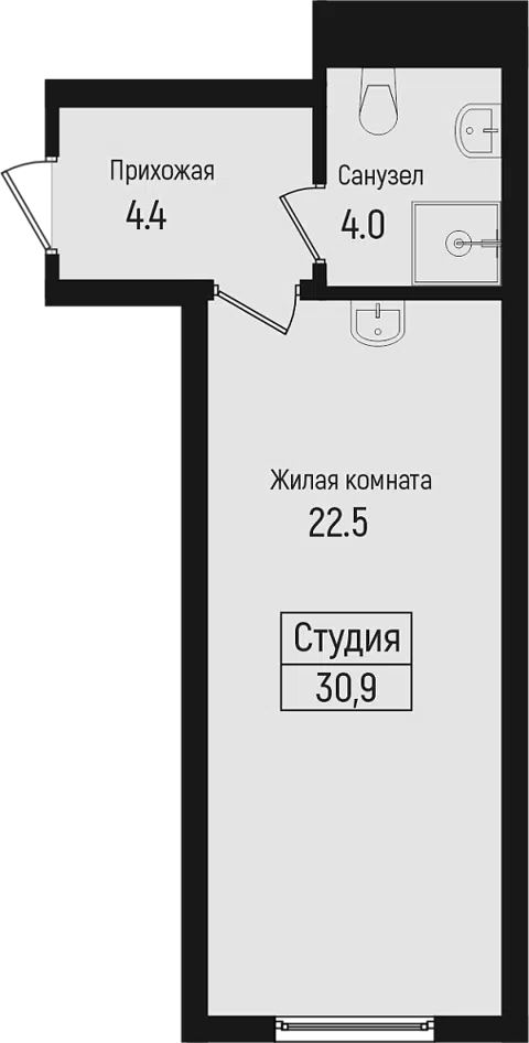 Планировка: Студии