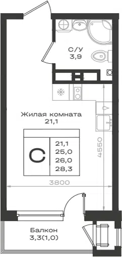 Планировка Студии
