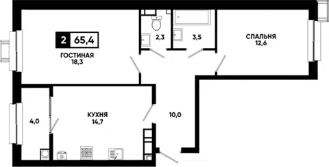 Планировка 2-к.кв