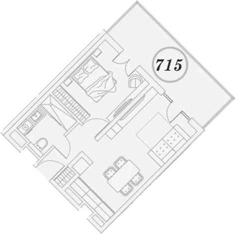 Планировка 1-к.кв