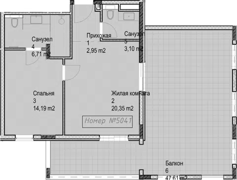 Планировка 2Е-к.кв