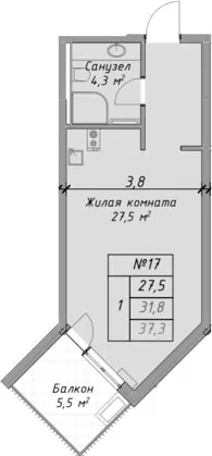 Планировка Студии