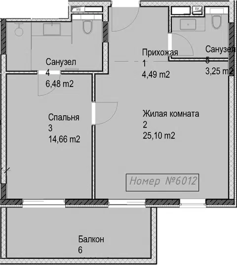 Планировка 2Е-к.кв