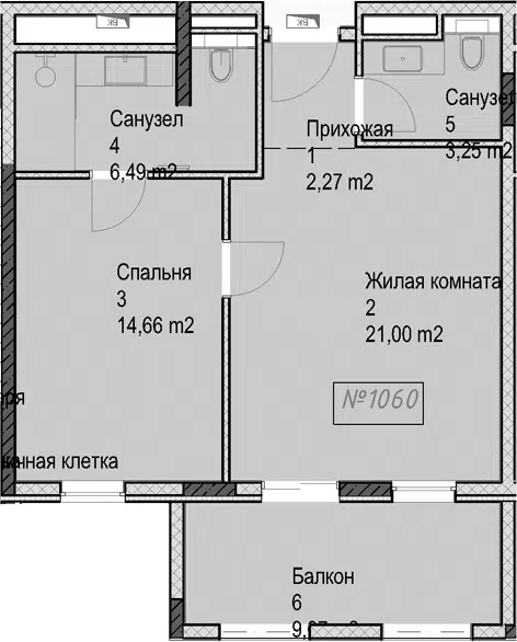 Планировка 2Е-к.кв