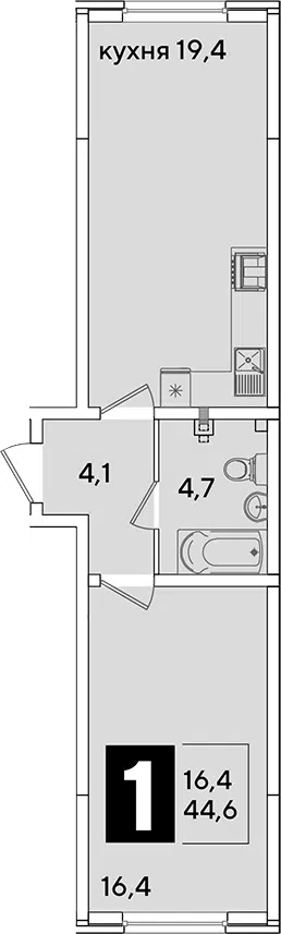 Планировка 2Е-к.кв