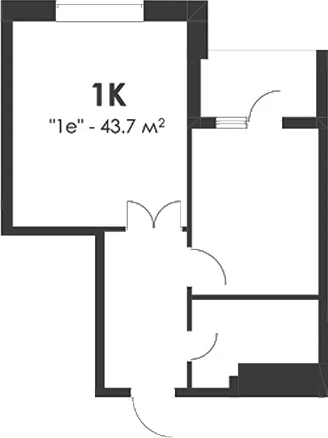 Планировка 1-к.кв